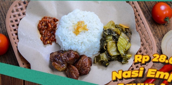 Nasi Empal Sayur Asin